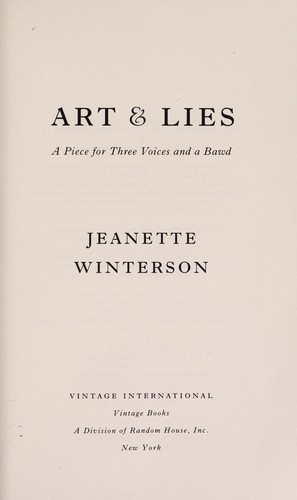 Jeanette Winterson: Art & lies (Paperback, 1996, Vintage International, Vintage Books)