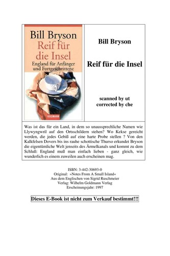 Bill Bryson: Reif fu r die Insel (German language, 1997, Goldmann)
