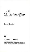 Cecil Street: The Claverton affair (1986, Perennial Library)