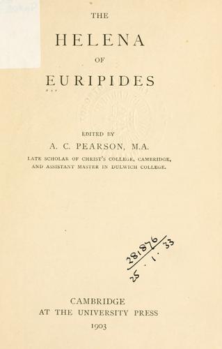 Euripides: Helena (1903, University Press)