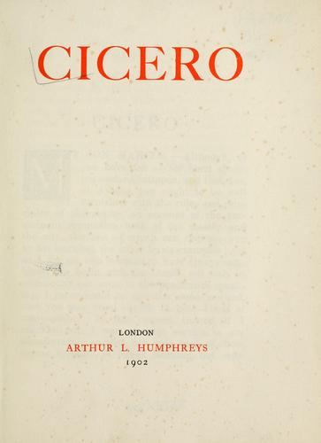 Cicero: De officiis (1902, A. L. Humphreys)