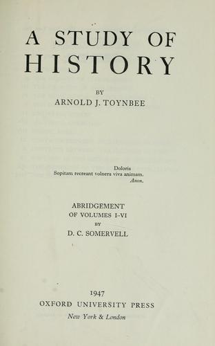 Arnold J. Toynbee: A study of history (1947, Oxford University Press)