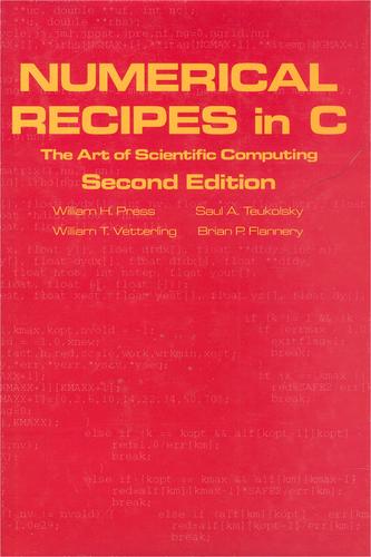 William H. Press, Brian P. Flannery, Saul A. Teukolsky, William T. Vetterling: Numerical recipes in C (Hardcover, 1992, Cambridge University Press)