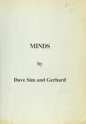 Dave Sim, Gerhard: Minds (Paperback, 1998, Aardvark-Vanaheim Inc.)