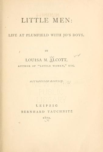 Louisa May Alcott: Little men (1879, Bernhard Tauchnitz)