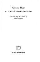 Herman Hesse: Narcissus and Goldmund (Hardcover, 1993, Peter Owen Ltd)