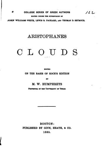 Aristophanes, Milton Wylie Humphreys: Clouds (1885, Ginn)