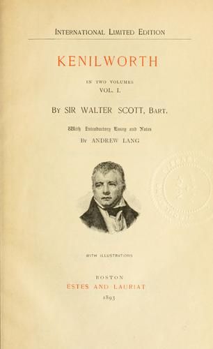 Sir Walter Scott: Waverley novels (1893, Estes and Lauriat)