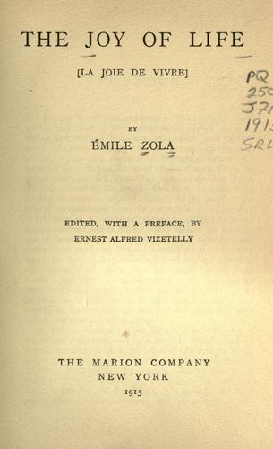 Émile Zola: The joy of life (1915, Marion)