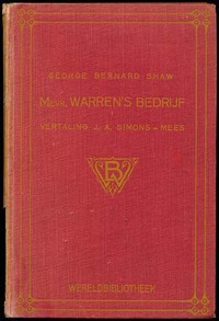 Bernard Shaw: Mevr. Warren's Bedrijf (Dutch language, 2017, Project Gutenberg)