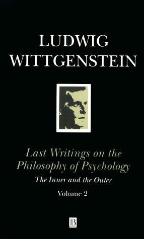 Ludwig Wittgenstein, Heikki Nyman: Last Writings of the Philosophy of Psychology (1993, Blackwell Publishing Limited)