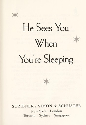 Mary Higgins Clark: He Sees You When You're Sleeping (Scribner.)