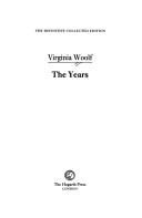 Virginia Woolf: The years (1990, The HogarthPress)