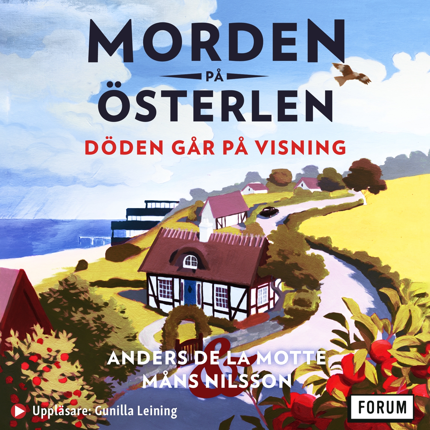 Måns Nilsson, Gunilla Leining, Anders de la Motte: Döden går på visning (AudiobookFormat, Swedish language, 2021, Bokförlaget Forum)