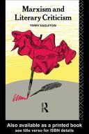 Terry Eagleton: Marxism and literary criticism (1989, Routledge)