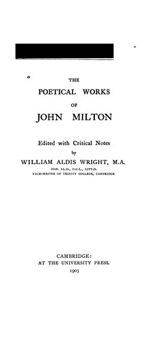 John Milton: The poetical works of John Milton (1852, H. G. Bohn)