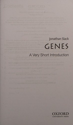 J. M. W. Slack: Genes (2014, Oxford University Press)