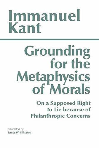 Immanuel Kant: Grounding for the metaphysics of morals ; with, On a supposed right to lie because of philanthropic concerns (1993, Hackett Pub.Co.,U.S.)