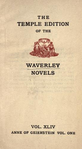 Sir Walter Scott: Waverley novels (1897, J.M. Dent)