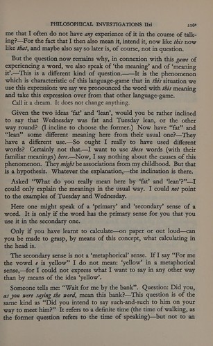 Ludwig Wittgenstein: Philosophical investigations (1953, Macmillan)