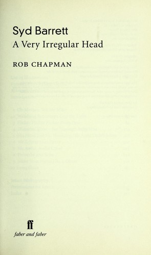 Chapman, Robert: Syd Barrett (Undetermined language, 2010, Faber & Faber)