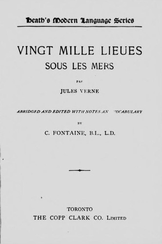 Jules Verne: Vingt mille lieus sous les mers (French language, 1996, Copp, Clark)