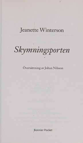 Jeanette Winterson: Skymningsporten (Swedish language, 2015, Bonnier Pocket)