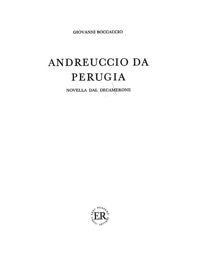 Giovanni Boccaccio: Andreuccio Da Perugia (Italian Easy Readers, Series A) (Paperback, Italian language, 1985, Emc Pub)