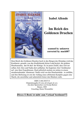 Isabel Allende: Im Reich des Goldenen Drachen (German language, 2004, Hanser)