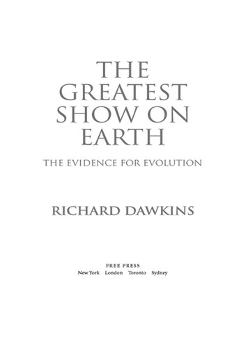Richard Dawkins: The greatest show on Earth (2009, Bantam)