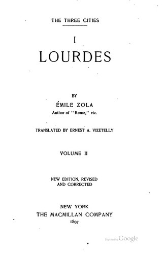 Émile Zola: Lourdes (French language, 1894, G. Charpentier et E. Fasquelle)