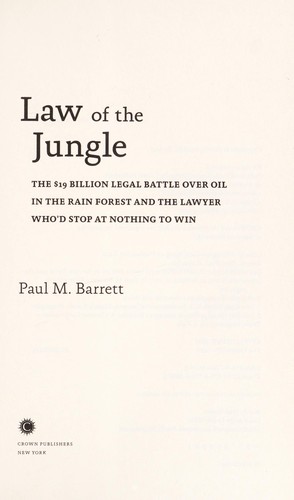 Barrett, Paul: Law of the jungle (2014)