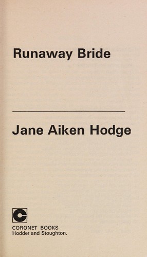 Jane Aiken Hodge: Runaway bride (1976, Coronet)