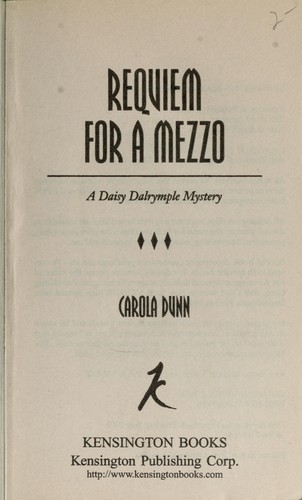 Carola Dunn: Requiem for a Mezzo (1996, Kensington Pub. Corp)