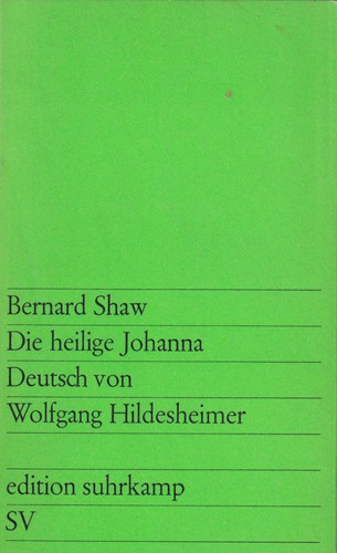 Bernard Shaw: Die heilige Johanna (German language, 1965, Suhrkamp Verlag)