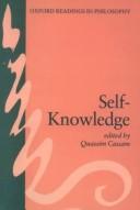 Quassim Cassam: Self-knowledge (1994, Oxford University Press)