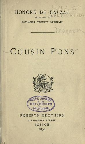 Honoré de Balzac: Cousin Pons (1890, Roberts)