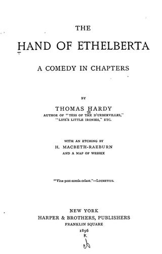 Thomas Hardy: The hand of Ethelberta (1896, Harper)