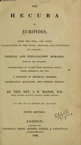 Euripides: Hecuba (1840, Longman)