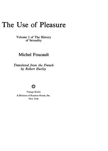 Michel Foucault: History of Sexuality Vol 1 (1980, Vintage)