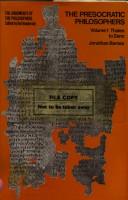Jonathan Barnes: The Presocratic philosophers (1979, Routledge and Paul)