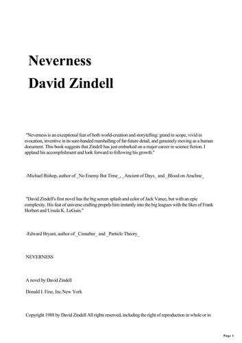 David Zindell: Neverness (1988, D.I. Fine)