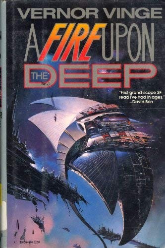 Vernor Vinge: A Fire Upon the Deep (Hardcover, 1992, Tor)