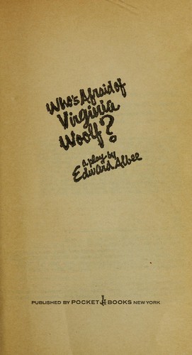 Edward Albee: Who's afraid of Virginia Woolf? (1973, Pocket Books)