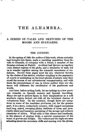 Washington Irving: The Alhambra (1886, J. B. Alden)