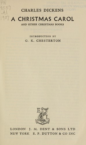 Nancy Holder: A Christmas carol, and other Christmas books (1907, J.M. Dent, E.P. Dutton)