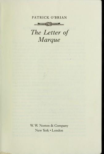 Patrick O'Brian: The letter of Marque (1992)