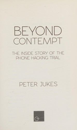 Martin Rowson, Peter Jukes: Beyond Contempt (2015, Canbury Press Ltd)
