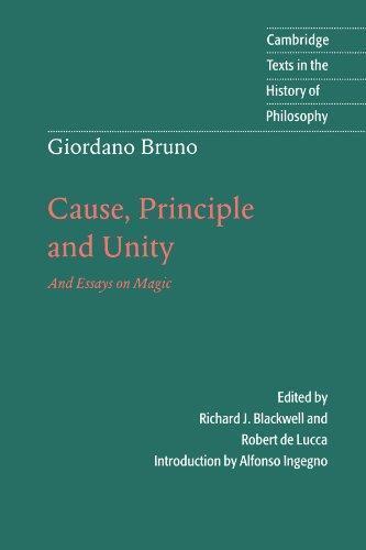 Giordano Bruno: Cause, Principle, and Unity and Essays in Magic (1998)