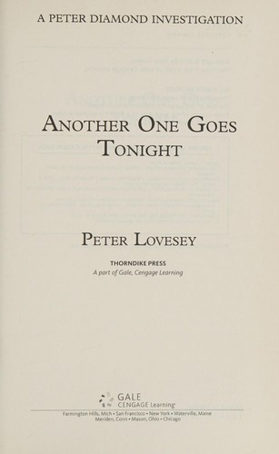 Peter Lovesey: Another one goes tonight (2016)